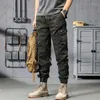 Calças masculinas carga tático clássico ao ar livre caminhadas trekking exército joggers calça militar multibolso casual cáqui