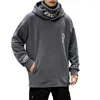 Hoodies masculinos na moda primavera hoodie mangas compridas pulôver bordado casual grosso masculino inverno para uso diário