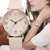 Relógios de pulso feminino casual quartzo relógio de pulso redondo dial versátil relógio pulseira de couro pu para casais presente do dia dos namorados