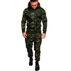 Heren Trainingspakken Heren 2-delig trainingspak sweatsuit Joggen Informeel Warm Ademend Wicking Fitness Hardlopen Sportswear Militair Tactisch HoodiePant 230920