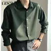 Chemises habillées pour hommes 2023 Nouvelle mode coréenne Chemises d'automne Hommes Business Casual Neat Capable Hipster Street England Style Élégant Stripe Vêtements Top L230921