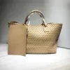 Bag Jodie Venetaabottegs Woven Women's Bag 2024 Star Same Hand Leisure One Shoulder Portable Large Capacity Vegetable Basket