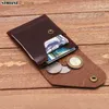 Money Clips 2022 Genuine Leather Wallet For Men Male Vintage Short Slim Mini Thin Men's Purse Credit Card Holder With Coin Pocket Money Bag Q230921