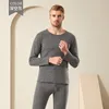 Sous-vêtements thermiques pour hommes, ensembles longs, polaire, garde au chaud, col rond, extensible, coupe cintrée, haute qualité, épais, Thermo 6XL