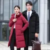 Kvinnors dike rockar vit anka ner jacka för män och kvinnor vinter kall varm kappa koreansk version topp