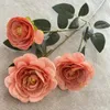 Decorative Flowers Artificial Flower Simulation Lotuses Branch El Shopping Mall Auditorium Decor Green Plant Orange Dew Lotus