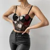 Camisoles Tanks Corset Tops för kvinnor Bustier Shapewear Lingerie Lace Midja Push Up Vintage Party Crop Top Y2K Fashion Tank