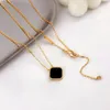 New Designer Pendant Necklaces for women Elegant 4/Four Leaf Clover locket Necklace Highly Quality Designer Jewelry 18K Plated gold girls Gift