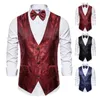 Męskie kamizelki męskie kamizelka formalna bezkładna bez rękawów Slim Fit Cardigan Groom Wedding Wedding Performance Waistcoat