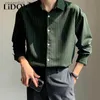 Men's Dress Shirts 2023 New Korean Fashion Autumn Shirts Men Business Casual Neat Capable Hipster Street England Style Elegant Stripe Clothes Top L230921