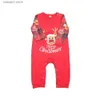 Family Matching Outfits New Arrival Christmas Family Matching Outfits Cartoon Deer Allover Print Adults Kids Pajamas Set Baby Rompers Soft Cute Homewear T230921