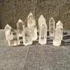 Figurines décoratives en cristal de Quartz clair naturel, pierres et minéraux à pointe de baguette d'obélisque pour la vente en gros