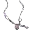 Collane con ciondolo 2023 collana di cristallo coreano dolce cuore rosa per le donne ragazze moda strass choker regali di gioielli per feste