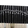 Chaînes 5 pcs/lot 925 argent plaqué lien chaîne colliers ras du cou pour femmes fille bijoux collier 45 cm longueur en gros