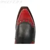 Boots Genuine Leather Diamond Setting Knee High Women Fashion Red Black Pointed Toe Zipper Slip On Wedge Heel Casual Shoes 230921