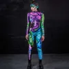 Disfraces de Catsuit Zawaland Disfraz de Cosplay Medias Mono elástico Zentai Body para Mujer Disfraces Disfraz de Fiesta de Halloween Catsuit de Manga Larga