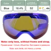 Ski Goggles LOCLE UV400 Antifog Skiing Lenses Glasses Weak Light Cloudy Brightening Lens For S3100GOG201HB3L900 Only 230920