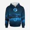 Hoodies masculinos R Moon Gráfico Zip Up Hoodie Roupas Masculinas 3D Impresso Mulheres Harajuku Moda Tops Y2K Pulôveres Com Capuz Com Capuz