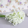 Dekorative Blumen, 40 cm, weißes Gypsophila, künstliche Hochzeit, DIY-Blumenstrauß, Dekoration, Arrangement, Kunststoff, Babys Atem, gefälschte Blumen, Heimdekoration