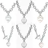 T designer hart tag hanger Ketting armband oorbellen 925 sterling zilveren sieraden Vrouwelijke vrouwen Ontwerp Luxe Bruiloft Party226J