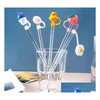 Drinking Straws Creative Sile St Tips Er Reusable Dust Cap Splash Proof Plugs Lids Anti-Dust Tip For 7-8 Mm Sts Sn2307 Drop Delivery Dhhyu