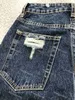 Женские джинсы Ksubi Jeans Designer Высокая талия прямая ствол снаружи щели Dembel Blue Denim Pants Женщина x0920