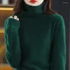 Frauen Pullover Hoher Kragen Nerz Kaschmir Pullover Pullover 2023 Herbst/Winter Gestrickte Lose Unten Mode Grundlegende Top