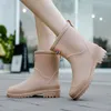 Buty deszczowe Kobiety deszczowe buty wodoodporne bez poślizgu buty średniego rurki pvc gumowe buty kuchenne z powodów mody botas de mujer 230920