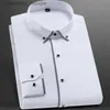 Camisas de vestido masculinas New Fashion Stand Collar Slave Slim Fit Soft confortável Camisas sociais Men Wedding Male smoking camisetas brancas L230921