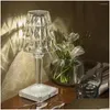 Lampes de table kartell usb rechargeable lampe sans fil acrylique cristal art pour chambre el salon bureau restaurant livraison directe ligh otz4u