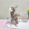 Plush Keychains 12pcs/lot 18cm Cartoon Long-Legged Alpaca Keychain Doll Animal Plush Toys Gifts 230921