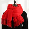 Scarves Fashion Scarf Man Winter Warm Soft Skin Friendly Long Muffler With Tassel Cashmere Wraps Windproof In Cold Day Unisex Pashmina 230921