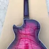 6 picadas semi -oco corporal guitarra elétrica acabamento brilho roxo de entrega grátis