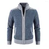 Herensweaters Knappe mannelijke trui Jas Geribbelde zoom Skin-Touch gebreid vest Patchwork Kleur