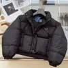 Yeni Bayan Kısa Ceket Moda Down Down Coats Kış Kızlar Modin Metal Üçgen Mektup Deseni Çıkarılabilir Kollu Yelek S-L Puffer Ceket Kadınlar 24