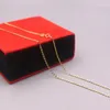 Łańcuchy AU750 Real 18K żółte złoto dla kobiet 1,7 mm solidne rolo link o łańcuch 43 cm długość 2,2-2.3g Bezpłatna biżuteria