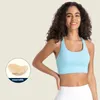 Yoga Outfit Shinbene Logo personnalisé Dames sans fil Sport Entraînement Crop Top Femmes Back Cross Fitness Bras