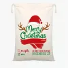 New Christmas Santa Sacks Canvas Cotton Bags Large Heavy Drawstring Gift Bags Personalized Festival Party Christmas Decorations