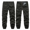 Pantalons pour hommes Hommes Cargo Zipper Multi Poches Cordon Taille élastique Bas Pantalon à la cheville pour le travail