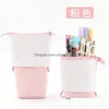 Pencil Bags Wholesale Creative Retractable Case Office School Stationery Supplies Storage Bag Kawaii Diy Cases Kid Cute Pen Holder B Dhsla