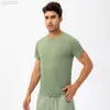 Desgenter al yoga esportes fitness verão verde suor absorvendo camiseta de manga curta rápida para mass