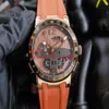 12 Colors Fashion Mens Wristwatches 43 mm 326-00 18k Rose Gold Automatic Mechanical El Toro Perpetual Calendar GMT MULTI-FUNCTIONS1847