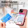 SUCKSKASKA LÄDER CARTOONE BLOWSS DUMPER CARD HOLDER Wallet Case For iPhone 15 Pro Max 14 13 12 11 XR XS X Kickstand Phone Covers Conque