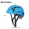 Skidhjälmar Xinda Rock Climbing Downhill Helmet Outdoor Speleology Mountain Rescue Equipment för att utöka säkerhetshjälm Caving Work Helmet 230921