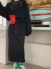 Vestido de dos piezas Conjunto informal de dos piezas para mujer Estilo coreano Manga larga Crop Top Sudadera Jerseys Falda dividida Trajes sueltos de 2 piezas Otoño 230920