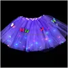 Andra evenemangsfestleveranser Butterfly Light Up Tutu LED GIRL GLOW KIRT MAGIC Angel Fairy Luminous Costume Birthday Present 20220223 Q DH0EW