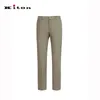 Mens Pants Autumn kiton Silk Cotton Blended Light Straight White Khaki Pant