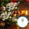 Decorative Flowers Christmas Imitation Berries Tree Decorations Wreath Artificial Berry Fake Stem Glitter Garland