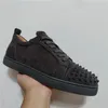 Luxury Designer Casual Shoes For Sale Red Sole Low Tops Flat Spikes Flats Black Blue Suede Silver Diamond Men Women Prom Sneakers Wedding Shoe With Dust Bag