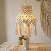 Lampes suspendues Macramé Abat-jour Boho Suspendu Couverture de Lumière Lustre Pour Chambre Salon Pépinière Dortoir Décor À La Maison